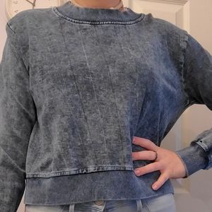 Dark blue shorter, long sleeves
